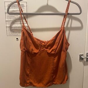 Kookai Orange Camisole Bustier Sleeveless Top